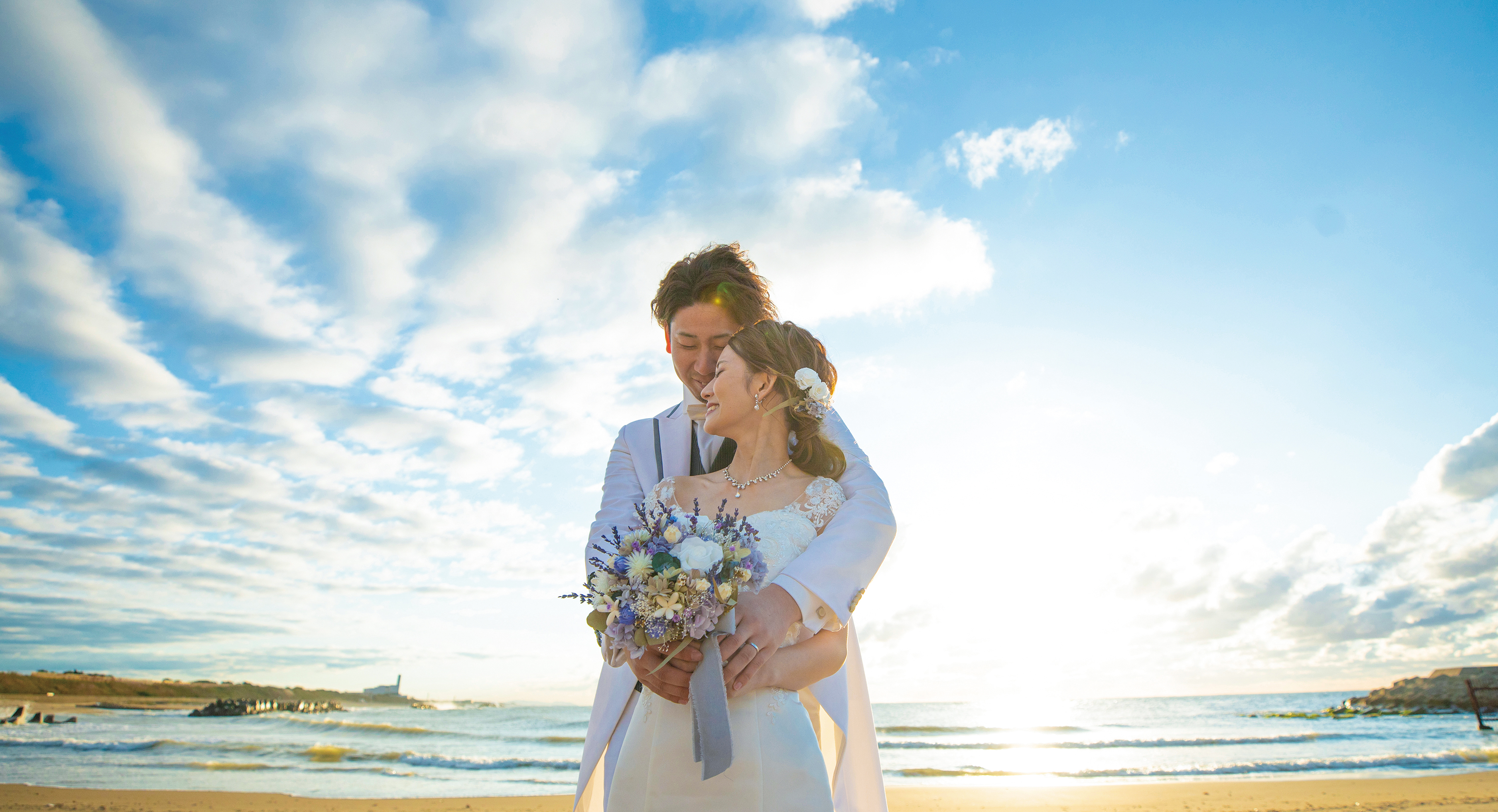 内灘海岸でのフォトウェディング│石川県金沢市のフォトウェディングならアフロディーテ金沢店